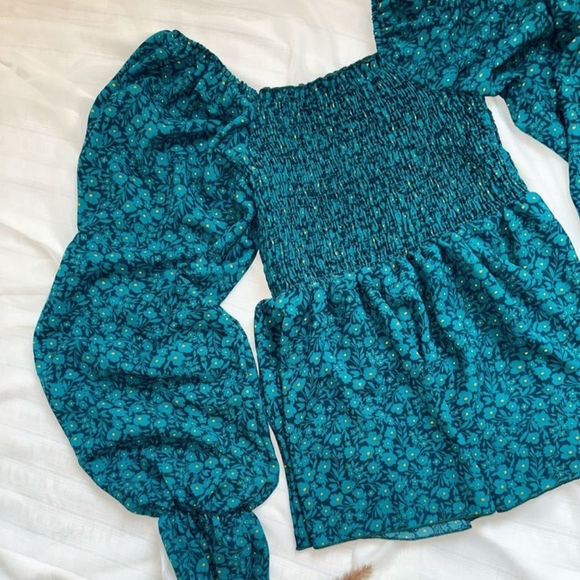 Always with You Ruffle Teal Top - Picture 1 of 3